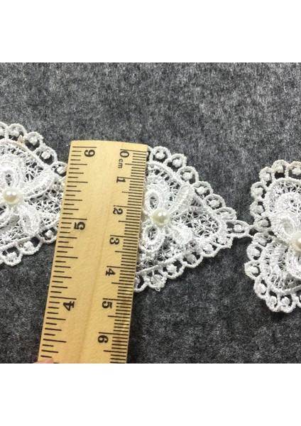 H03-2Y-AÇIK Pembe Tarzı Yard El Yapımı Dantel Trim Patchwork Malzeme Beyaz Pembe Kalp Dantel Şerit Dıy Konfeksiyon Dikiş Aksesuarları (Yurt Dışından)