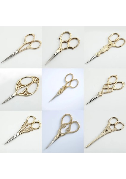 No.7 Tarzı Terzilik Vintage Yaldızlı Antika Nakış Mini Dikiş Veya Kesim Kumaş Paslanmaz Çelik Iplik Altın Okul Ors E (Yurt Dışından) fiyatları