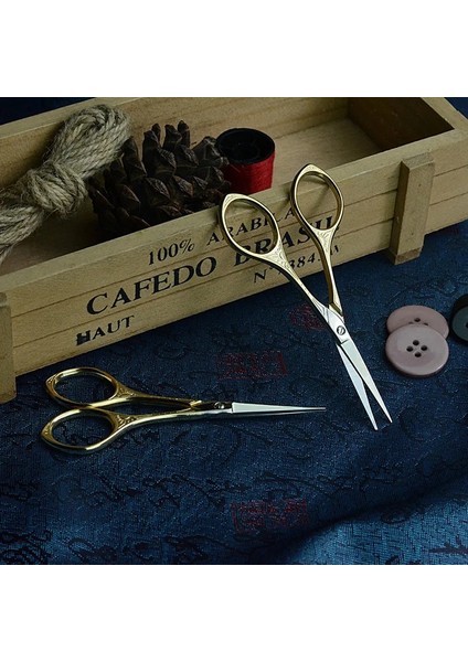 No.7 Tarzı Terzilik Vintage Yaldızlı Antika Nakış Mini Dikiş Veya Kesim Kumaş Paslanmaz Çelik Iplik Altın Okul Ors E (Yurt Dışından) modelleri