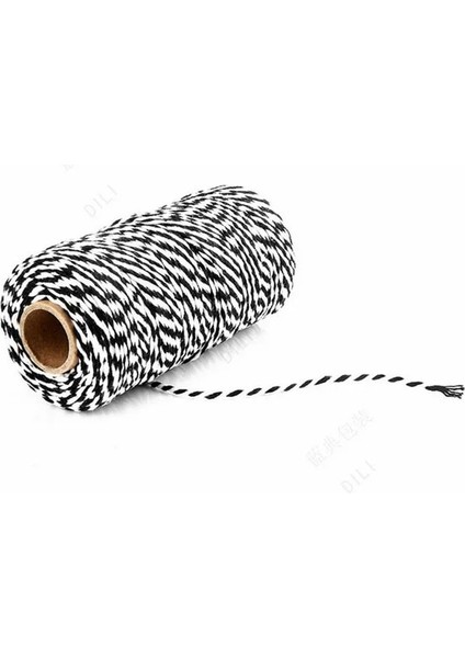Stil 1 Stil Yüksek Li 1 Rulo 2mm Pamuklu Fırıncılar Sicim Dize Kordon Halat Rustik Ülke El Sanatları Hediye Paketleme Malzemesi 100 Metre (Yurt Dışından)