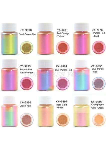 NO.9895 Stili Ayna Bukalemunlar Pigment Sedefli Epoksi Reçine Glitter Sihirli Renksiz Toz Reçine Renklendirici Takı Yapımı Araçları Dro (Yurt Dışından) fiyatları
