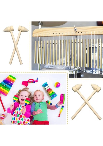 C Stili 20 Adet Parçalar Mini Ahşap Çekiç Topları Oyuncak Pounder Değiştirme Ahşap Çekiçler Bebek 3D Pişirme Araçları (Yurt Dışından)