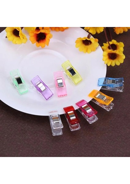 20 Adet Stil Pcs Dikiş Klipsleri Plastik Kelepçeler Kapitone Crafting Crocheting Örgü Güvenlik Klipsleri Çeşitli Renkler Bağlama Klipsleri Kağıt (Yurt Dışından)