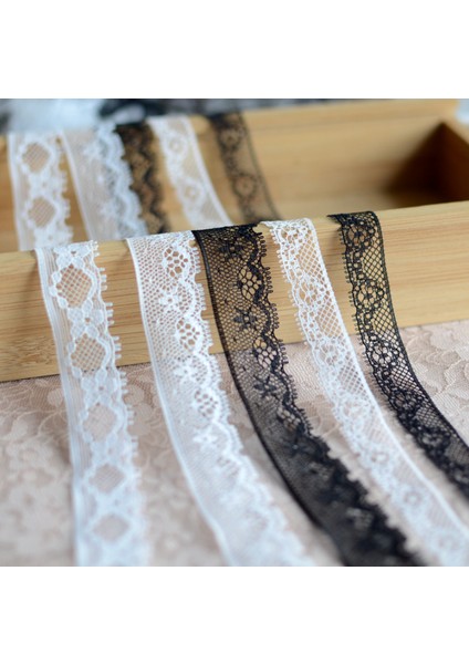 2 Siyah Genişlik 15 mm Stili 10 Metre Pürüzsüz Siyah Beyaz Dantel Kumaş Işlemeli Dantel Trim Şerit El Yapımı Dıy Konfeksiyon Ev Tekstili Dikiş Aksesuarları Dekor (Yurt Dışından)