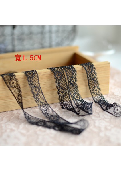 2 Siyah Genişlik 15 mm Stili 10 Metre Pürüzsüz Siyah Beyaz Dantel Kumaş Işlemeli Dantel Trim Şerit El Yapımı Dıy Konfeksiyon Ev Tekstili Dikiş Aksesuarları Dekor (Yurt Dışından)