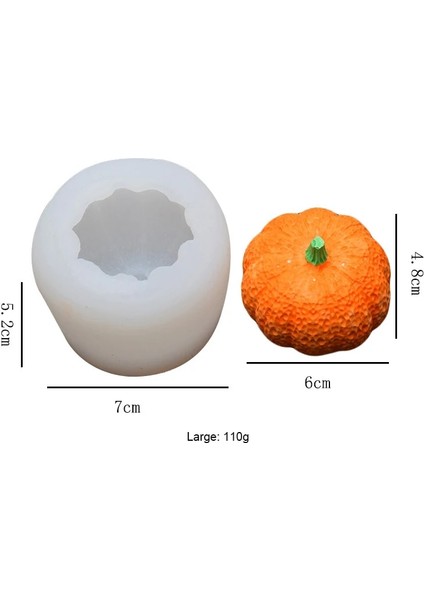 L Tarzı 3D Mini Kabak Şekli Silikon Kalıp Dıy El Yapımı Sabun Mum Aromaterapi Alçı Kalıp Reçine Kalıpları Cadılar Bayramı Partisi Dekorasyon (Yurt Dışından)