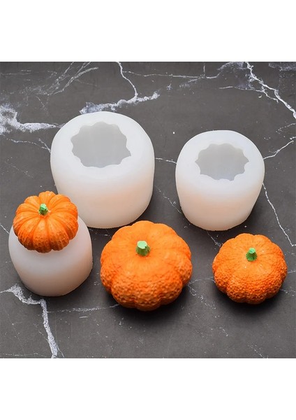 L Tarzı 3D Mini Kabak Şekli Silikon Kalıp Dıy El Yapımı Sabun Mum Aromaterapi Alçı Kalıp Reçine Kalıpları Cadılar Bayramı Partisi Dekorasyon (Yurt Dışından) fırsatları