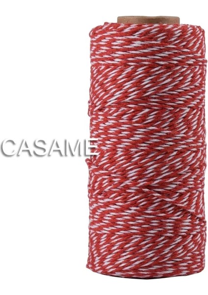 Kırmızı Beyaz Tarzı Metally Altın Altın Gümüş Sicim Halat Fırıncı Sicimleri Craft Hediye Için Paketleme Makaraları Fırıncı Sicim Çizgili Düğün Dekorasyon (Yurt Dışından)