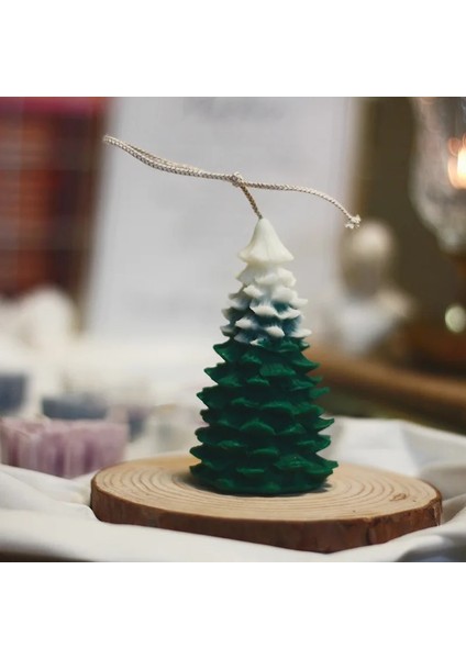 Noel Ağacı Stili 3D Balmumu Noel Ağacı Mum Silikon Kalıp Arkadaşlar Için Noel Hediyesi Tatlı Jöle Dondurma Aromaterapi Mum Kalıpları (Yurt Dışından) fırsatları