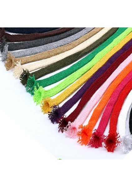 Sarı Stil 10MM Pamuk Halat Hollow Düz Bükülmüş Dokuma Kordon Çanta El Yapımı Zanaat Dıy Ev Tekstili Dikiş 5 Yards Için Renkli Dize Bel (Yurt Dışından) fiyatları