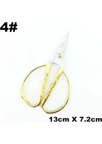 13CM Tarzı 4 Boyutlu Keskin Dikiş Veya Dıy Dikiş Araçları Paslanmaz Çelik Retro Altın Küçük Veya Dikiş Aksesuarları Oya Veya (Yurt Dışından)