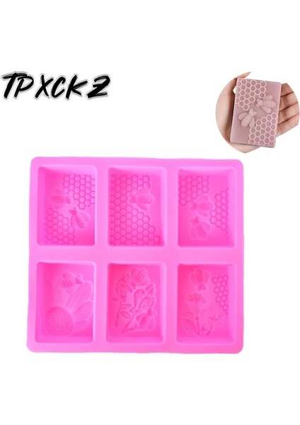 Resim Stili Olarak 1 Adet Bal Arısı Silikon Sabun Kalıbı Dıy El Yapımı Zanaat 3D Sabun Kalıbı Dikdörtgen 6 Formları Sabun Yapımı Için Sabun Kalıpları (Yurt Dışından)