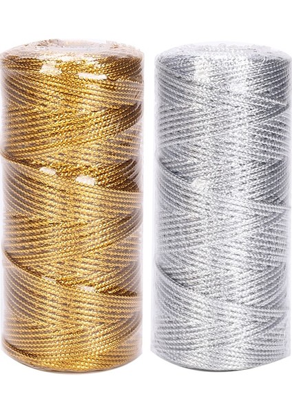 Rd Stili 100MROLL Altın Gümüş Kırmızı Kordonlar Metalik Sicim Kaymaz Dize Askı Ipliği Hediye Çanta Dikiş Aksesuarları (Yurt Dışından) modelleri