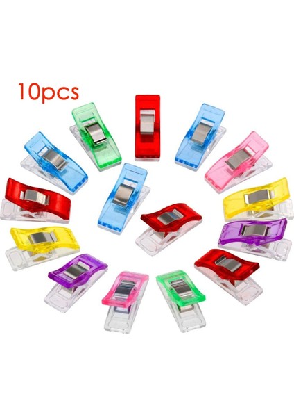 10 Adet Çanta Stili Adet Dikiş Klipsleri Plastik Klipsler Kapitone Crafting Crocheting Örgü Güvenlik Klipsleri Çeşitli Renkler Bağlama Klipsleri Kağıt (Yurt Dışından)