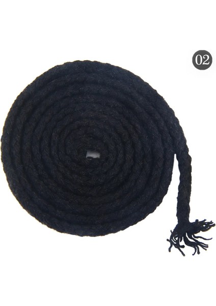 02-Siyah Stil 5 Metre Uzunluk Renkli Sekiz Strand Pamuk Halat El Sanatları Ev Dekorasyonu Dize Bükülmüş Kordon El Yapımı Dıy Dikiş Aksesuarları Için 5mm (Yurt Dışından)