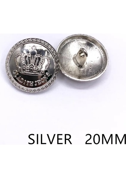 Gümüş 20MM Stili RJ922,10PCS, 27MM Altın Metal Butto Altın Rengi, Imparatorluk Tacı Klasik Moda Ingiliz Tarzı, Konfeksiyon Aksesuarları Dıy Malzemeleri (Yurt Dışından)