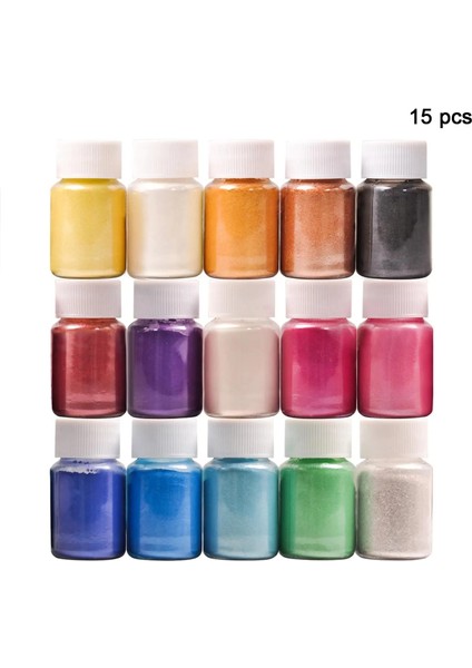 15 Renk Stili Seısso 50 Renk Mika Tozu Pigment Saf Inci Epoksi Reçine Dudak Parlatıcısı Allık Nail Art Reçine Sabun Yapımı El Sanatları (Yurt Dışından)