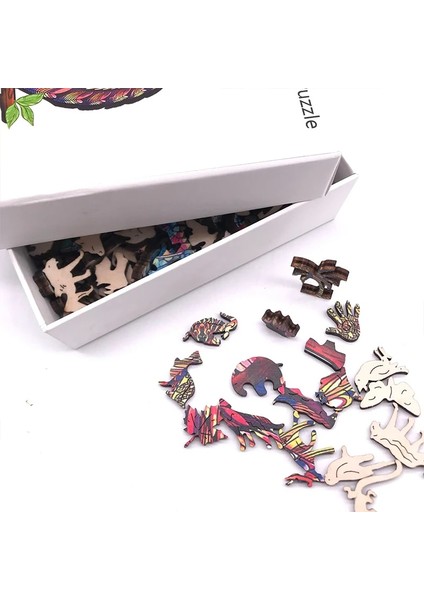 Sarı Stil Yetişkinler Için Ahşap Yapboz Yapbozlar Dıy El Sanatları Benzersiz Hayvan Kurt Şekli Parçaları Çocuklar Için 3D Bulmaca Oyuncaklar Aile Oyunu Çocuk Hediye (Yurt Dışından) indirimleri