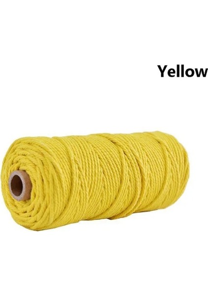 Sarı Stil % Pamuk Kordon Renkli Kordon Ip Bej Bükümlü Craft Makrome Ip Kendin Yap Ev Tekstili Dekoratif Tedarik Op (Yurt Dışından)