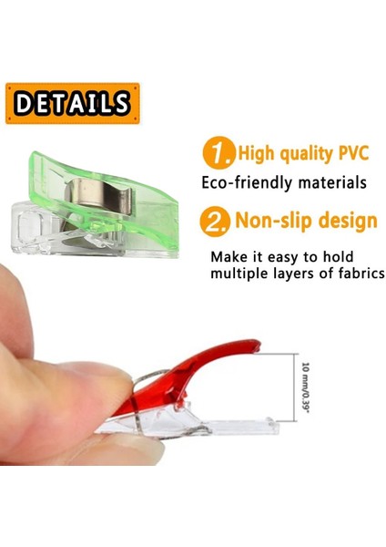 20 Karışık Renk Stili Pcs Dikiş Klipsleri Plastik Kelepçeler Kapitone Crafting Crocheting Örgü Güvenlik Klipsleri Çeşitli Renkler Bağlama Klipsleri Kağıt (Yurt Dışından)