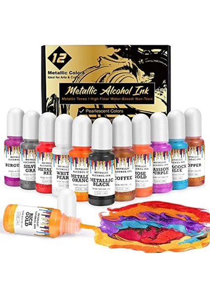 3 Stili Ayarla Multi Colorsbox Uv Reçine Epoksi Metalik Pigmentler Pırıltılı Sedefli Renklendirici Konsantre Pigment Renkli Boya Takı Yapımı (Yurt Dışından) modelleri