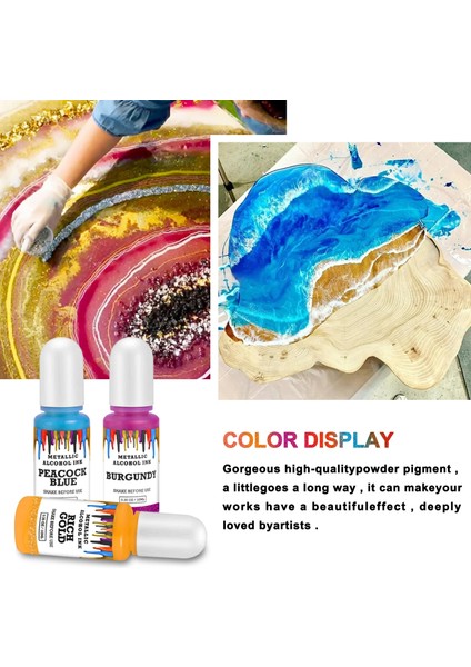 3 Stili Ayarla Multi Colorsbox Uv Reçine Epoksi Metalik Pigmentler Pırıltılı Sedefli Renklendirici Konsantre Pigment Renkli Boya Takı Yapımı (Yurt Dışından) fırsatları