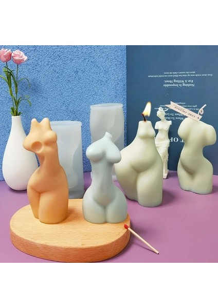 20CM Tarzı Dıy Yarım Boy Kadın Vücut Mum Silikon Kalıp Yaratıcı Vücut Aromatik Alçı Sabun Mum Hediyelik Zanaat Ev Dekor Malzemeleri (Yurt Dışından) modelleri