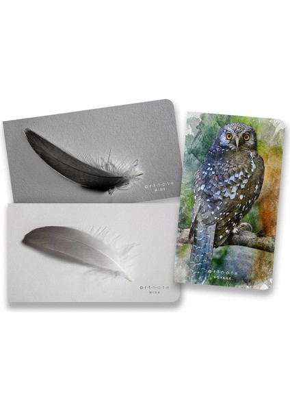 Note 3 Lü Set, Çizgisiz Not Defteri, Karton Kapak, (2 Adet 21X12 cm Yatay + 1 Adet 12X21 cm Dikey, Toplam 3X128 Sayfa)