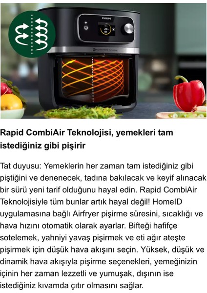 Aile Boyu Airfryer Combi Xxl 8,3l Connected 22'in1 Uzaktan Bağlantılı Ultra Premium Airfryer - Onerous Lambader Hediye