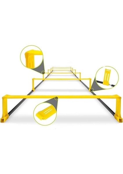 Antrenman Merdiveni 2'si 1 Arada Engel ve Çeviklik Merdiveni 230 cm fırsatları