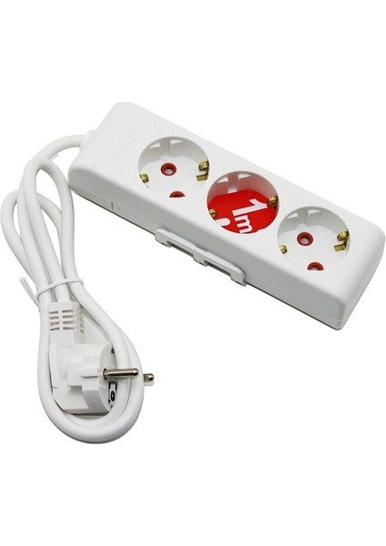 Rı-Tech 3lü - 1 mt Uzatma Kablo - Topraklı Grup Priz 001 175 310002 01 00