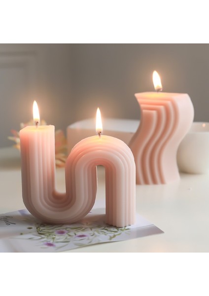 C Büyük Stil Dıy Geometrik Şekil Aromatik Mumlar Kalıp Silikon Epoksi Reçine Sabun Kalıp Mum Yapımı Düğün Hediyeleri Zanaat Malzemeleri Ev Dekor (Yurt Dışından)