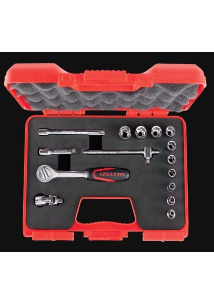 Izeltaş 1/4” Altı Köşe Lokma Anahtar Takımı 15 Parça (1107006015)