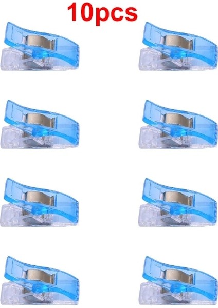 E66-JZ-BL10 Stili Dikiş Klipleri Dıy El Sanatları Plastik Kelepçeler Renkli Güvenlik Plastik Kelepçeler Kumaş Klipsi Hemming Klipsi Dikiş Araçları Dikiş Aksesuarları (Yurt Dışından)