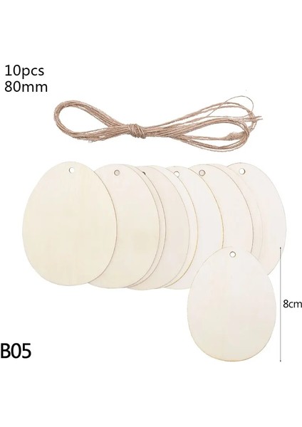 T05-8CM-10PCS Tarzı Bitmemiş Ahşap Yuvarlak Kalp Ahşap Etiket Doğal Ahşap Dilim El Yapımı Ahşap El Sanatları Dıy Ahşap Boyama Ev Asılı Dekorasyon Için (Yurt Dışından)