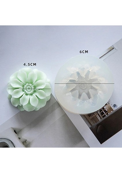 C Stili Yeni Flowerrose Mum Balmumu Silikon 3D Sabun Kalıbı Kek Süsleme Manuel El Yapımı Reçine Kil Şeker Çikolata Gumpaste Kalıp (Yurt Dışından)