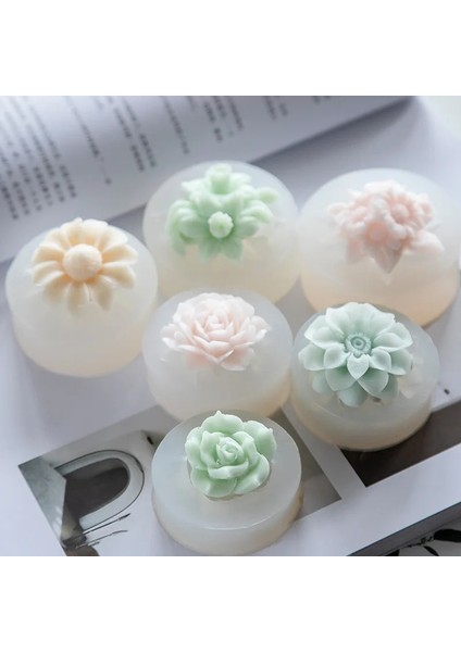 C Stili Yeni Flowerrose Mum Balmumu Silikon 3D Sabun Kalıbı Kek Süsleme Manuel El Yapımı Reçine Kil Şeker Çikolata Gumpaste Kalıp (Yurt Dışından) fiyatları