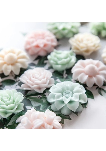 C Stili Yeni Flowerrose Mum Balmumu Silikon 3D Sabun Kalıbı Kek Süsleme Manuel El Yapımı Reçine Kil Şeker Çikolata Gumpaste Kalıp (Yurt Dışından) modelleri