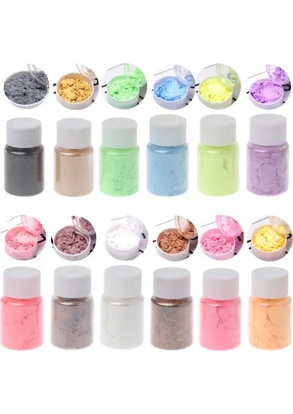 No.6 Tarzı Sedefli Mika Pigment Tozu Gökkuşağı Uv Reçine Epoksi El Sanatları Dıy Takı Yapımı (Yurt Dışından)