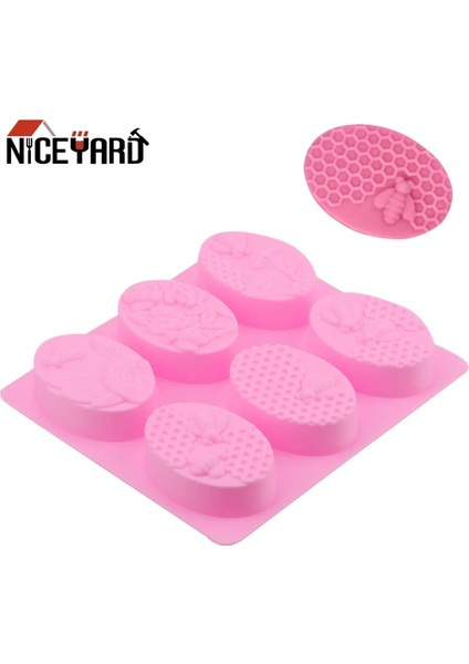 Nıceyard 3D Böcek Sabun Kalıp Silikon Dıy El Yapımı El Sanatları Sabun Kalıpları Tepsi 6 Formları Oval Arı Sabun Kalıp El Sanatları Dıy Araçları (Yurt Dışından)