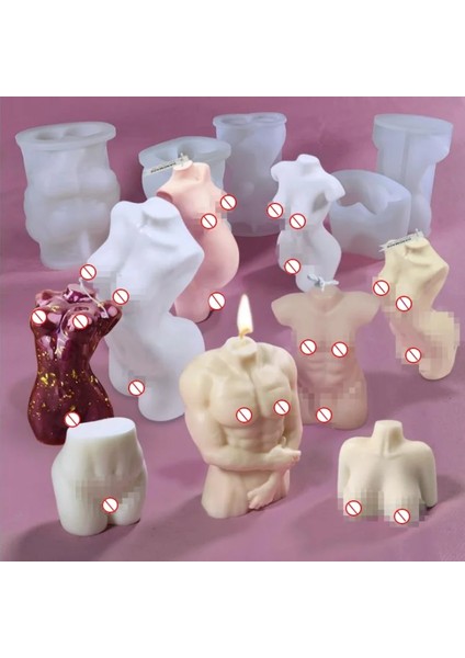 Kalıp-17 Tarzı 3D Sanat Kadın Vücut Kokulu Mum Kalıp Dıy Erkek ve Kadın Vücut Parçaları Modelleme Silikon Kalıp Insan Vücudu Alçı Craft Kalıp Kalıpları (Yurt Dışından) modelleri