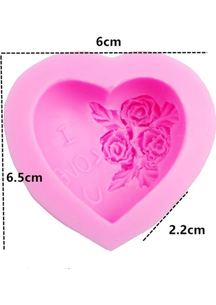 Pembe Tarzı Kalp Şekli Çiçek Sabunu Kalıbı Aşk U Silikon Sabun Yapma Kalıbı Romantik Aromalı Sabun Kalıbı Lover Hediyeler Için Kek Dekorasyon Araçları (Yurt Dışından)