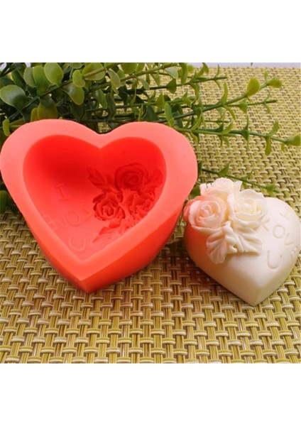 Pembe Tarzı Kalp Şekli Çiçek Sabunu Kalıbı Aşk U Silikon Sabun Yapma Kalıbı Romantik Aromalı Sabun Kalıbı Lover Hediyeler Için Kek Dekorasyon Araçları (Yurt Dışından)