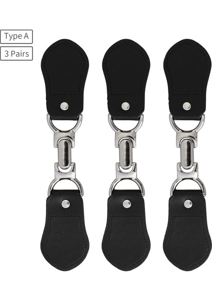 No.13 Tarzı 3 Pair Hırka Klipler Tutucu Toka Şal Gömlek Pu Deri Klipsler Kaymaz Kilitleme Toka Dıy Pelerin Giyim Aksesuarları (Yurt Dışından)
