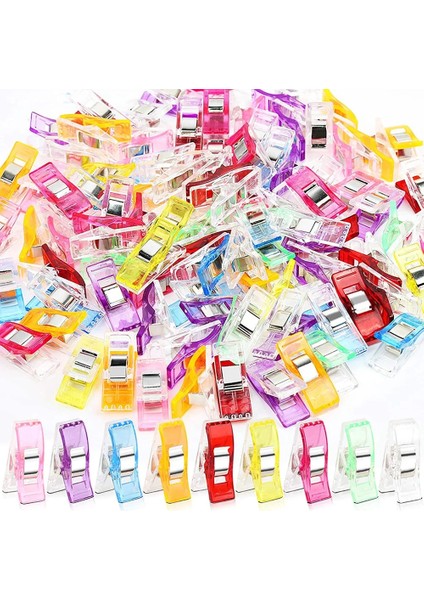 Renkleri Karıştırın 50PCS Stili Çok Amaçlı Dikiş Klipsleri Renkli Klipsler Plastik El Sanatları Tığ Işi Örgü Güvenlik Klipsleri Çeşitli Renk Bağlama Klipsleri Kağıt (Yurt Dışından)