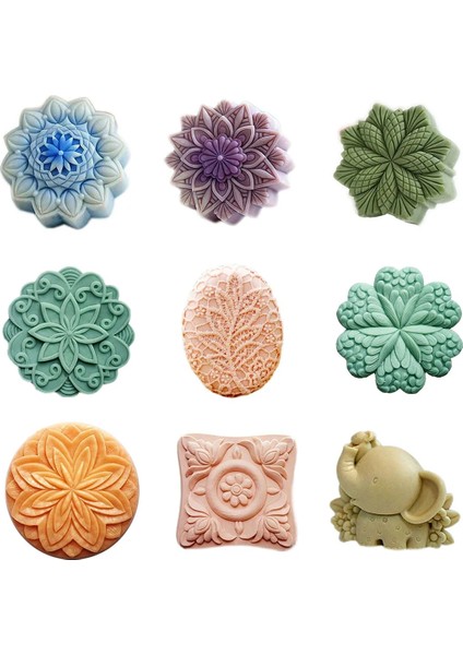 14404-7 Stili Çiçek Sabunu Yapımı Yuvarlak Silikon Sabun Kalıbı Hayvansal Silikon Sabun Kalıpları Oval Sabun Kalıbı Banyo Bombası Kalıbı Silikon Kalıp Sabun Formları (Yurt Dışından)