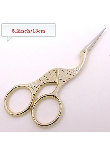 130 mm Altın Stili Vinç Moutors Retro Çapraz Dikiş Antik Siyah Vintage Sevimli Küçük Dikiş Veya Balıkçılık Ipliği Kesme Dıy Kumaş Makası (Yurt Dışından)