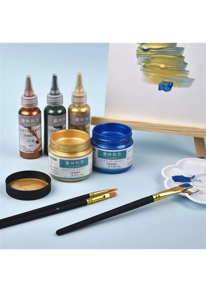 06 Stili Ayarla Yeni 60ML Akrilik Boya Metalik Altın Gümüş Bakır Epoksi Reçine Takı Yapımı Için Alçı Bebek El Yapımı Dıy Renklendirici Pigment (Yurt Dışından) fiyatları