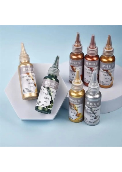 06 Stili Ayarla Yeni 60ML Akrilik Boya Metalik Altın Gümüş Bakır Epoksi Reçine Takı Yapımı Için Alçı Bebek El Yapımı Dıy Renklendirici Pigment (Yurt Dışından) modelleri
