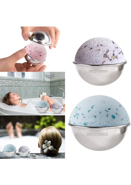 Gümüş Tarzı Bestomz Paslanmaz Çelik Banyo Bombası Kalıbı Dıy Yemyeşil Banyo Bombaları Yap 6.5cm 7cm (Yurt Dışından) fırsatları